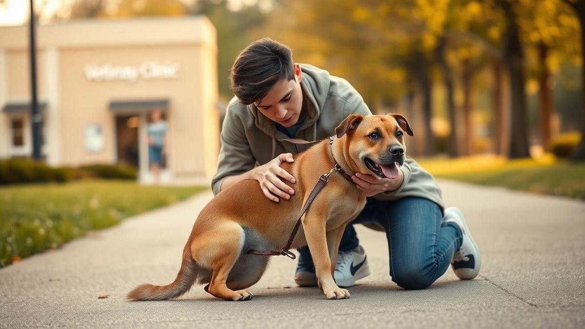 When I know to call a vet or trainer about persistent dog stress signs during walks