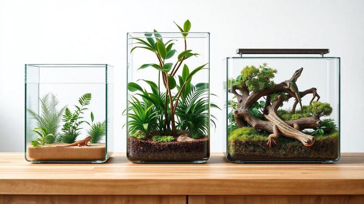 How I choose the right size and layout for my terrarium using tamanho e layout do terrário por espécie