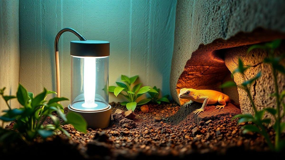 How I set temperature and lighting for safety and activity using temperatura e iluminação para terrários