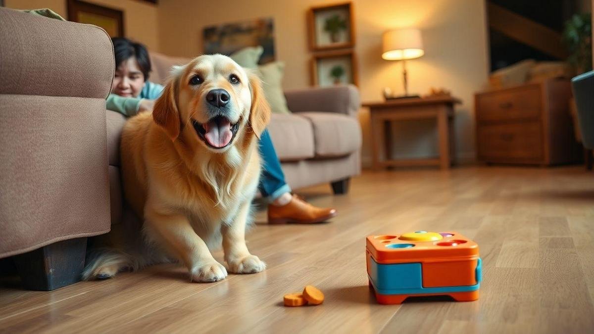 How I teach hide-and-seek and use treat-dispensing toys indoors
